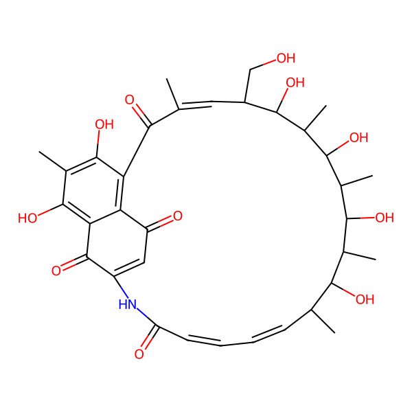 2D Structure of 16-demethylrifamycin W