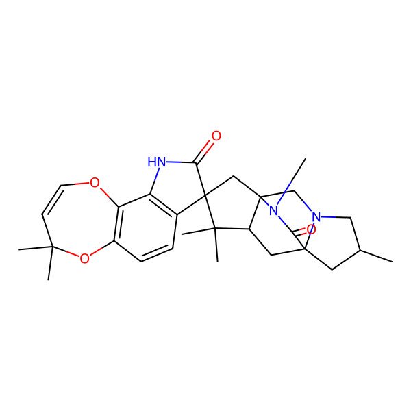2D Structure of 16-deoxo-paraherquamide J