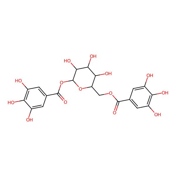2D Structure of 1,6-Digalloyl-beta-D-glucopyranose 2D Structure of 1,6-Digalloyl-beta-D-glucopyranose