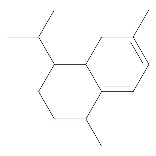 2D Structure of 1,6-Dimethyl-4-(propan-2-yl)-1,2,3,4,4a,5-hexahydronaphthalene