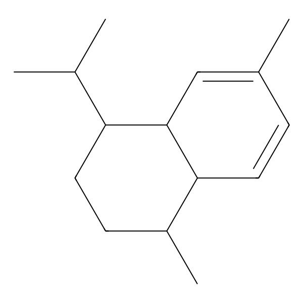 2D Structure of 1,6-Dimethyl-4-propan-2-yl-1,2,3,4,4a,8a-hexahydronaphthalene