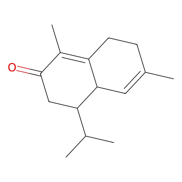 2D Structure of 1,6-dimethyl-4-propan-2-yl-4,4a,7,8-tetrahydro-3H-naphthalen-2-one