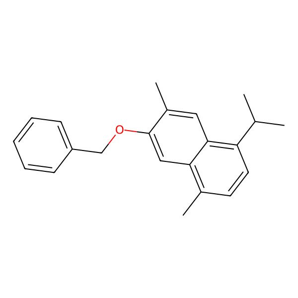 2D Structure of 1,6-Dimethyl-7-phenylmethoxy-4-propan-2-ylnaphthalene