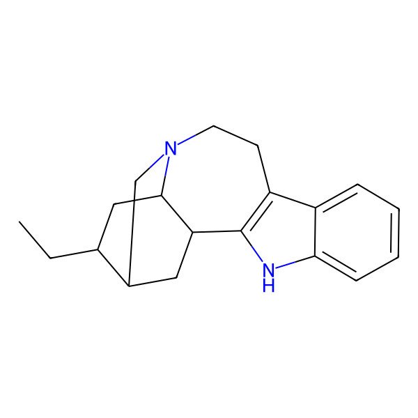 2D Structure of 16-Ethyl-3,13-diazapentacyclo[13.3.1.02,10.04,9.013,18]nonadeca-2(10),4,6,8-tetraene