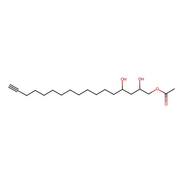 2D Structure of 16-Heptadecyne-1,2,4-triol, 1-acetate, (2S,4S)-