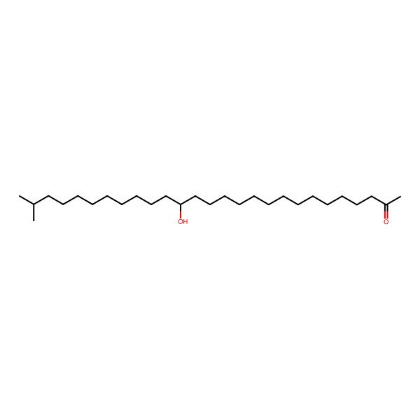 2D Structure of 16-Hydroxy-26-methylheptacosan-2-one