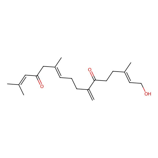 2D Structure of 16-Hydroxy-2,6,14-trimethyl-10-methylidenehexadeca-2,6,14-triene-4,11-dione