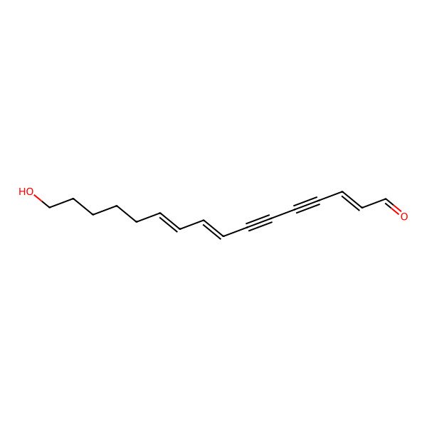 2D Structure of 16-Hydroxyhexadeca-2,8,10-trien-4,6-diynal