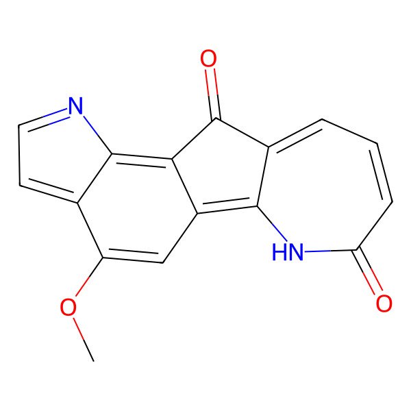 2D Structure of 16-methoxy-3,12-diazatetracyclo[8.7.0.02,8.011,15]heptadeca-1,5,7,10,12,14,16-heptaene-4,9-dione