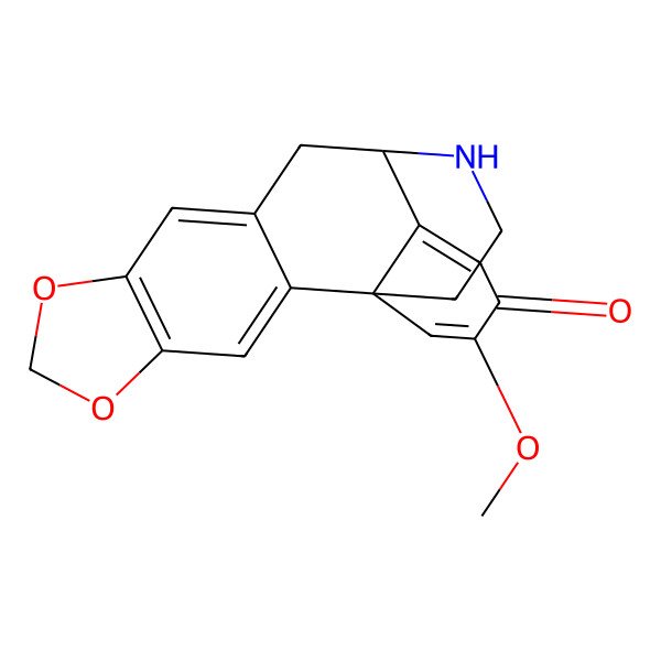 2D Structure of 16-Methoxy-5,7-dioxa-20-azapentacyclo[10.5.3.01,13.02,10.04,8]icosa-2,4(8),9,13,16-pentaen-15-one