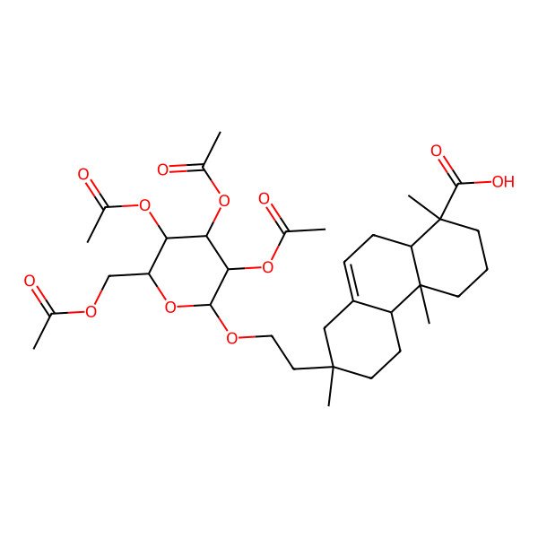 2D Structure of 16-O-alpha-D-tetraacetylglucopyranosyl hymatoxin C