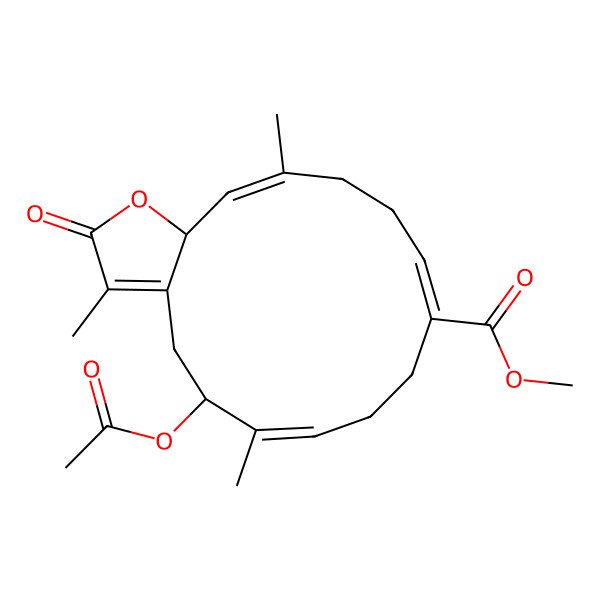 2D Structure of 16-Oxosarcoglaucol acetate