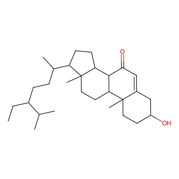 2D Structure of (3S,8S,9S,10R,13R,14S,17R)-17-[(2R,5S)-5-ethyl-6-methylheptan-2-yl]-3-hydroxy-10,13-dimethyl-1,2,3,4,8,9,11,12,14,15,16,17-dodecahydrocyclopenta[a]phenanthren-7-one