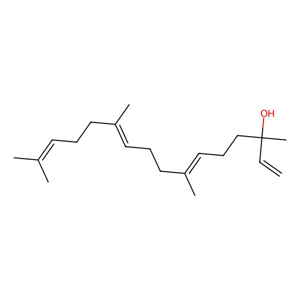 2D Structure of 1,6,10,14-Hexadecatetraen-3-ol, 3,7,11,15-tetramethyl- 2D Structure of 1,6,10,14-Hexadecatetraen-3-ol, 3,7,11,15-tetramethyl-