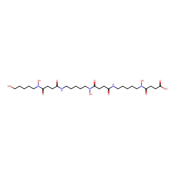 2D Structure of 4-[Hydroxy-[5-[[4-[hydroxy-[5-[[4-[hydroxy(5-hydroxypentyl)amino]-4-oxobutanoyl]amino]pentyl]amino]-4-oxobutanoyl]amino]pentyl]amino]-4-oxobutanoic acid