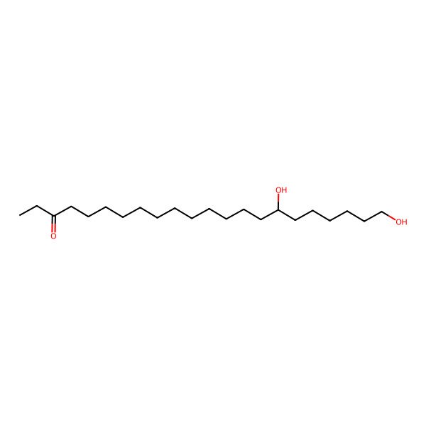 2D Structure of 16,22-Dihydroxydocosan-3-one