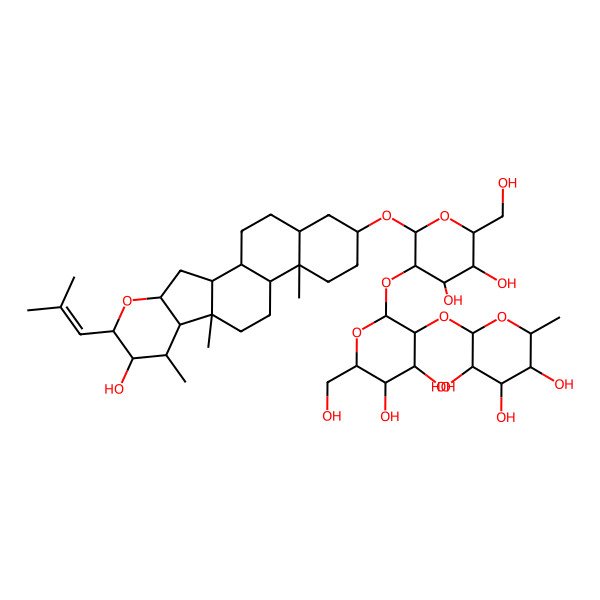 2D Structure of 16,23-Epoxy-5beta-cholestane triglycoside