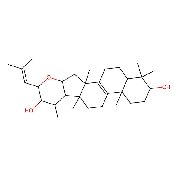 2D Structure of 16,23-Epoxylanosta-8,24-diene-3,22-diol