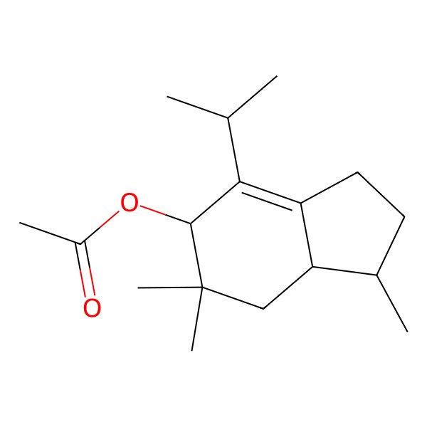 2D Structure of (1,6,6-Trimethyl-4-propan-2-yl-1,2,3,5,7,7a-hexahydroinden-5-yl) acetate