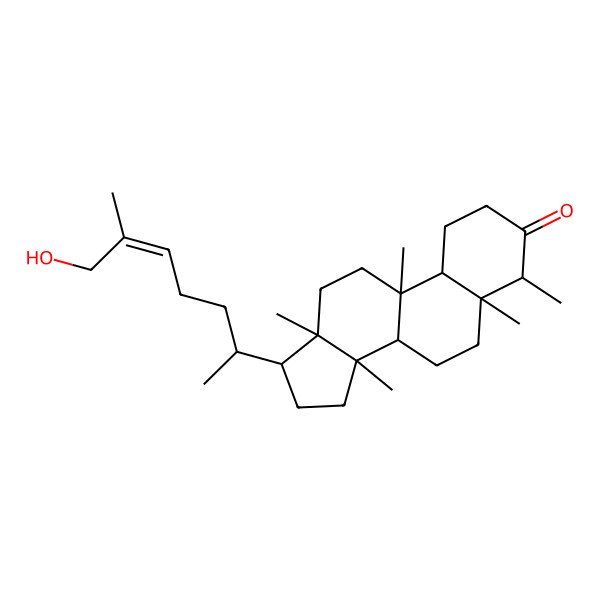 2D Structure of 17-(7-Hydroxy-6-methylhept-5-en-2-yl)-4,5,9,13,14-pentamethyl-1,2,4,6,7,8,10,11,12,15,16,17-dodecahydrocyclopenta[a]phenanthren-3-one
