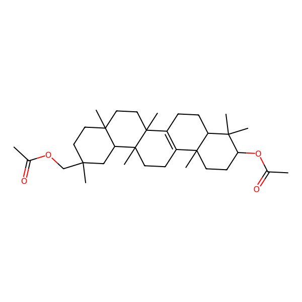 2D Structure of (10-Acetyloxy-2,4a,6a,9,9,12a,14a-heptamethyl-1,3,4,5,6,7,8,8a,10,11,12,13,14,14b-tetradecahydropicen-2-yl)methyl acetate 2D Structure of (10-Acetyloxy-2,4a,6a,9,9,12a,14a-heptamethyl-1,3,4,5,6,7,8,8a,10,11,12,13,14,14b-tetradecahydropicen-2-yl)methyl acetate