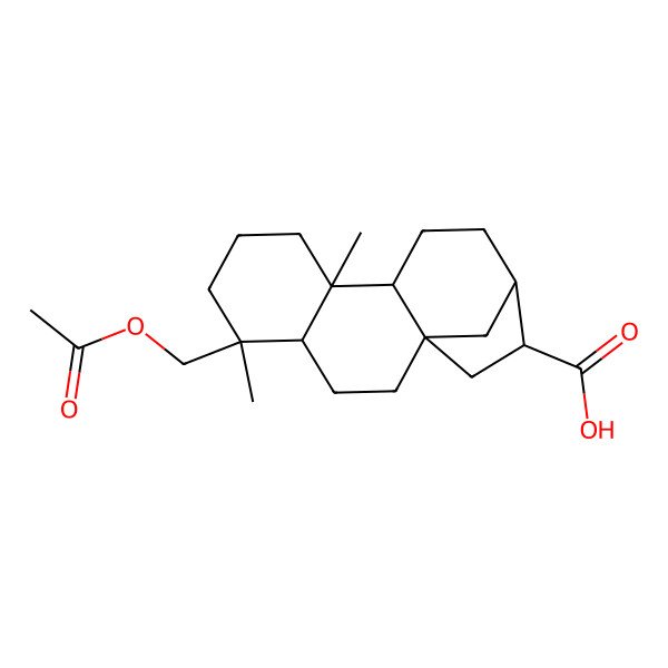 2D Structure of 16alpha-Hydro-19-acetoxy-19-al-ent-kauran-17-oic acid