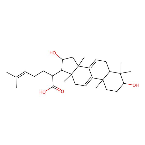 2D Structure of 16alpha-Hydroxydehydrotrametenolic acid