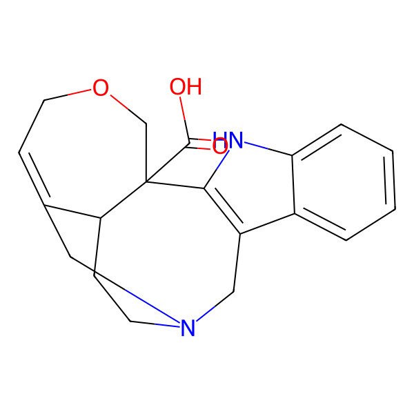 2D Structure of 14-Oxa-1,10-diazapentacyclo[15.3.1.03,11.04,9.012,18]henicosa-3(11),4,6,8,16-pentaene-12-carboxylic acid