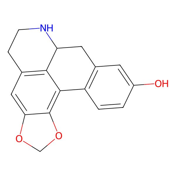 2D Structure of (12S)-3,5-dioxa-11-azapentacyclo[10.7.1.02,6.08,20.014,19]icosa-1(20),2(6),7,14(19),15,17-hexaen-16-ol
