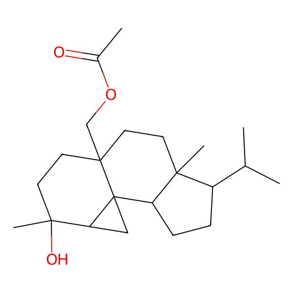 2D Structure of 17-Acetoxy-13-alpha-hydroxy-azorellane