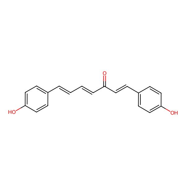 2D Structure of 1,7-Bis (4-hydroxyphenyl)-1,4,6-heptatrien-3-one