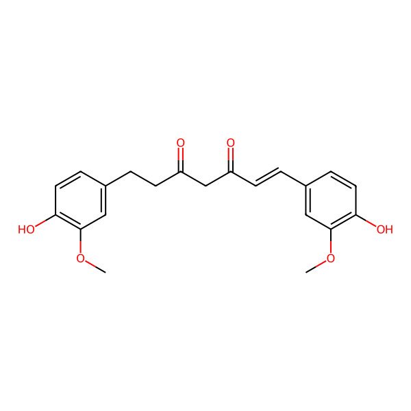 2D Structure of 1,7-Bis(4-hydroxy-3-methoxyphenyl)hept-1-ene-3,5-dione