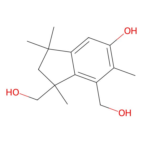 2D Structure of 1,7-bis(hydroxymethyl)-1,3,3,6-tetramethyl-2H-inden-5-ol