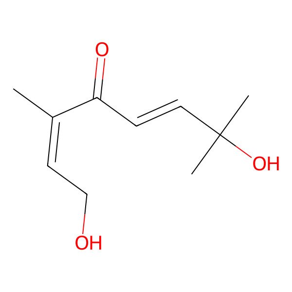 2D Structure of 1,7-Dihydroxy-3,7-dimethylocta-2,5-dien-4-one