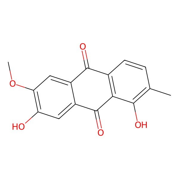 2D Structure of 1,7-Dihydroxy-6-methoxy-2-methylanthraquinone