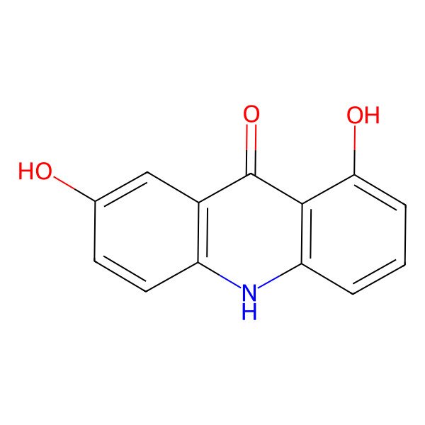 2D Structure of 1,7-Dihydroxyacridone 2D Structure of 1,7-Dihydroxyacridone