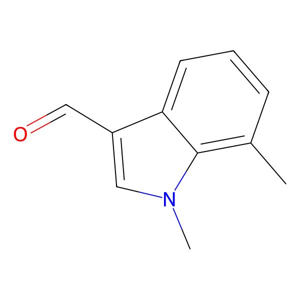 2D Structure of 1,7-dimethyl-1H-indole-3-carbaldehyde