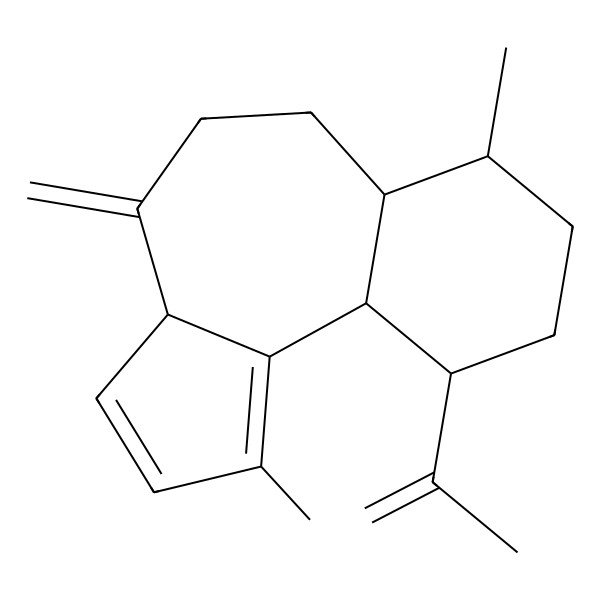 2D Structure of 1,7-dimethyl-4-methylidene-10-prop-1-en-2-yl-5,6,6a,7,8,9,10,10a-octahydro-3aH-benzo[e]azulene