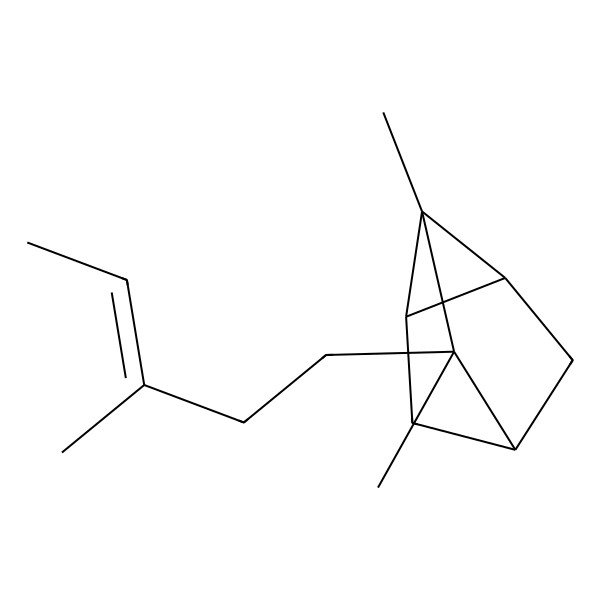 2D Structure of 1,7-Dimethyl-7-(3-methylpent-3-enyl)tricyclo[2.2.1.02,6]heptane