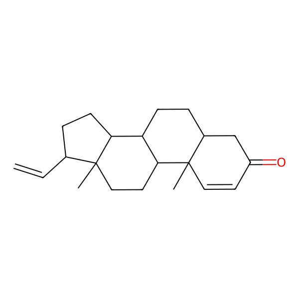 2D Structure of 17-Ethenyl-10,13-dimethyl-4,5,6,7,8,9,11,12,14,15,16,17-dodecahydrocyclopenta[a]phenanthren-3-one