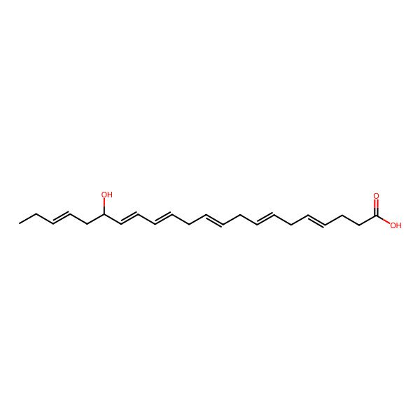 2D Structure of (4Z,7Z,10Z,13Z,15E,19Z)-17-Hydroxy-4,7,10,13,15,19-docosahexaenoic acid