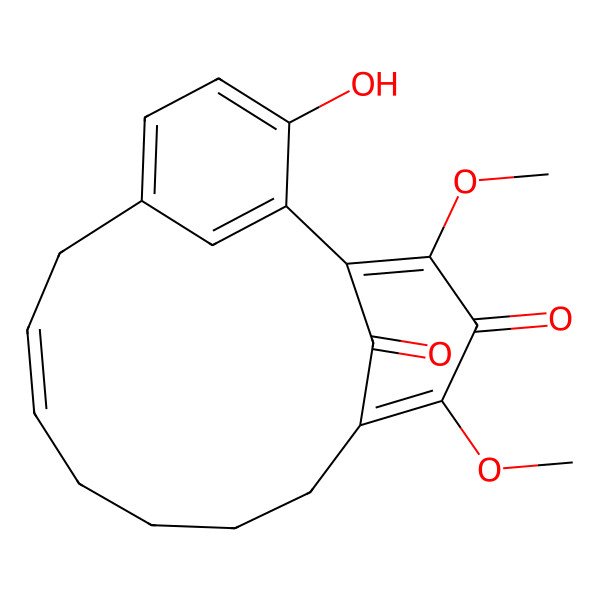 2D Structure of 17-Hydroxy-3,5-dimethoxytricyclo[12.3.1.12,6]nonadeca-1(17),2,5,11,14(18),15-hexaene-4,19-dione