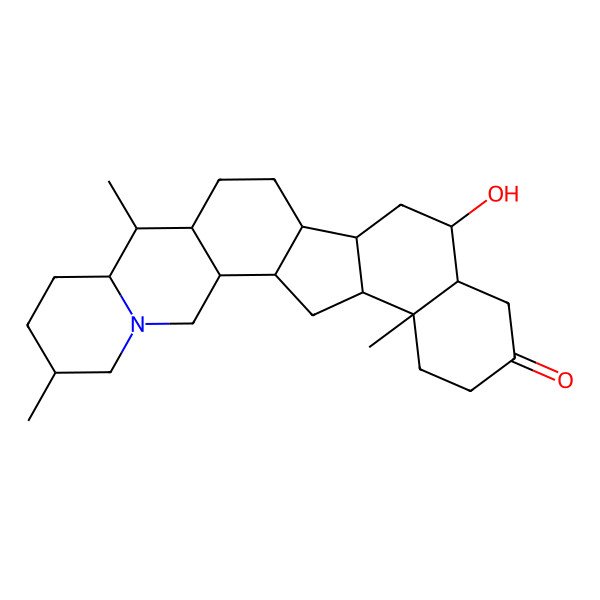 2D Structure of 17-Hydroxy-6,10,23-trimethyl-4-azahexacyclo[12.11.0.02,11.04,9.015,24.018,23]pentacosan-20-one