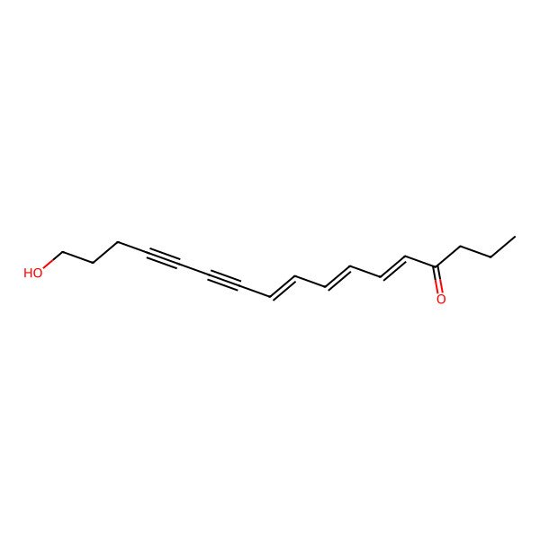 2D Structure of 17-Hydroxyheptadeca-5,7,9-trien-11,13-diyn-4-one