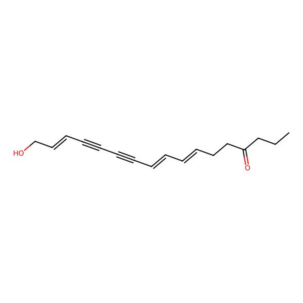 2D Structure of 17-Hydroxyheptadeca-7,9,15-trien-11,13-diyn-4-one 2D Structure of 17-Hydroxyheptadeca-7,9,15-trien-11,13-diyn-4-one