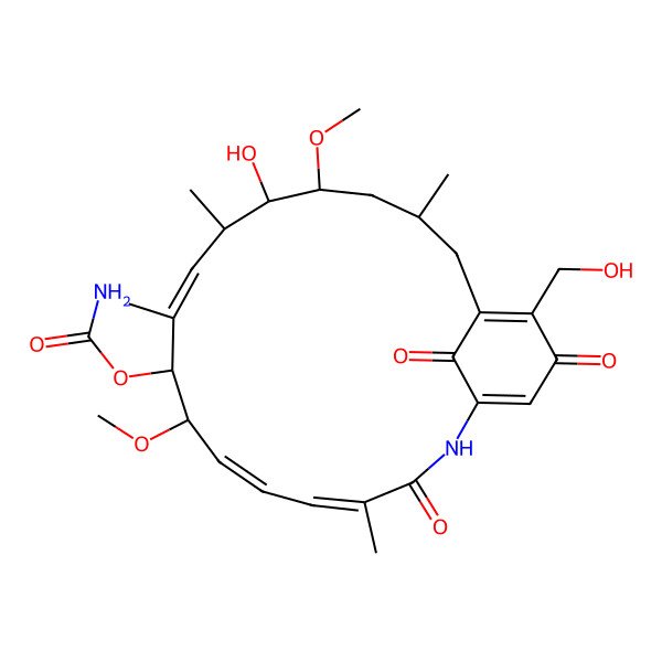 2D Structure of 17-Hydroxymethyl-17-demethoxygeldanamycin