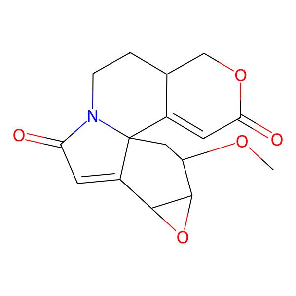 2D Structure of 17-Methoxy-5,15-dioxa-10-azapentacyclo[8.8.0.01,13.02,7.014,16]octadeca-2,12-diene-4,11-dione