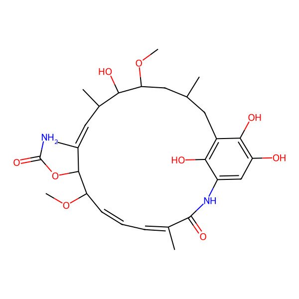 2D Structure of 17-O-demethylgeldanamycin hydroquinone