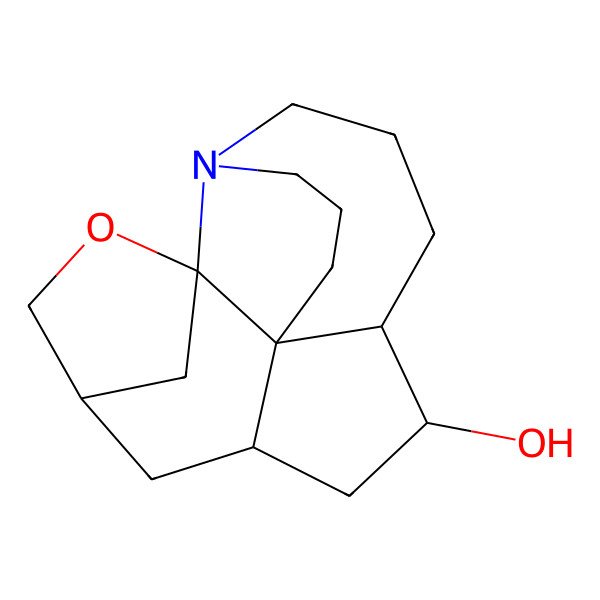 2D Structure of 17-Oxa-6-azapentacyclo[13.2.1.01,6.02,10.02,13]octadecan-11-ol