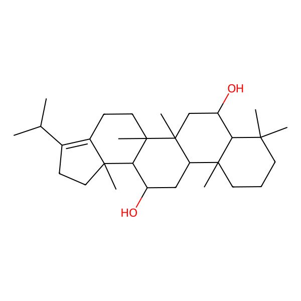 2D Structure of 17(21)-Hopene-6alpha,12beta-diol